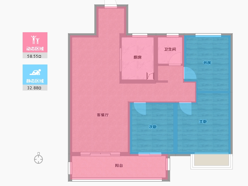 河北省-沧州市-吾悦华府-81.00-户型库-动静分区