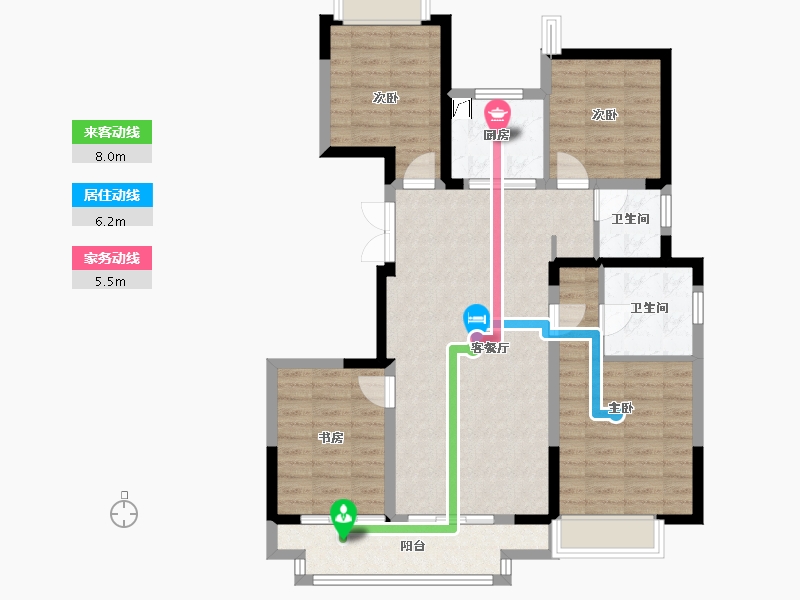 福建省-漳州市-华龙-109.35-户型库-动静线