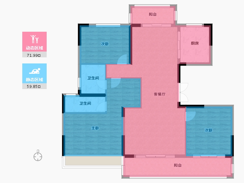 河南省-周口市-建业世和府二期-120.00-户型库-动静分区