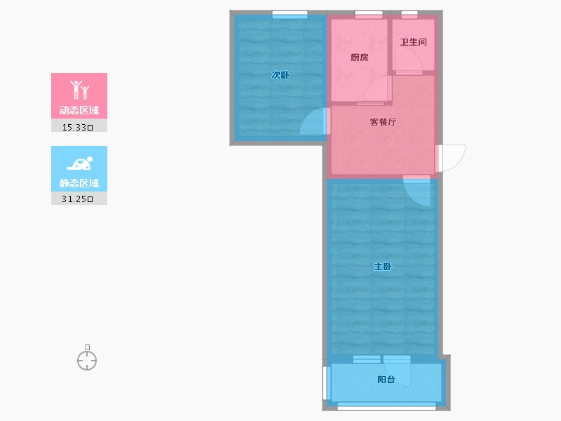 北京-北京市-黄村西里-39.00-户型库-动静分区