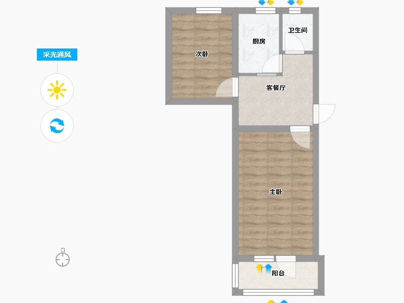 北京-北京市-黄村西里-39.00-户型库-采光通风