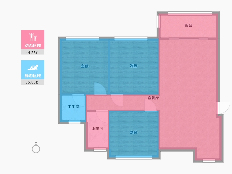 福建省-福州市-金凤新苑-78.88-户型库-动静分区