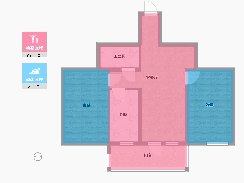 北京-北京市-清水园一期-53.50-户型库-动静分区