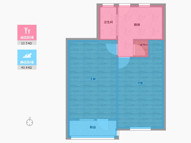 上海-上海市-东安三村(零陵路)-46.90-户型库-动静分区