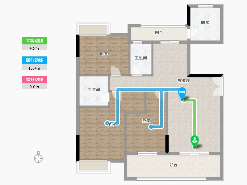 江西省-九江市-龙城壹品小区-115.00-户型库-动静线