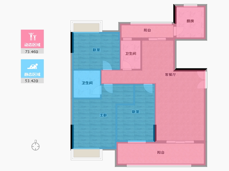 江西省-九江市-龙城壹品小区-115.00-户型库-动静分区