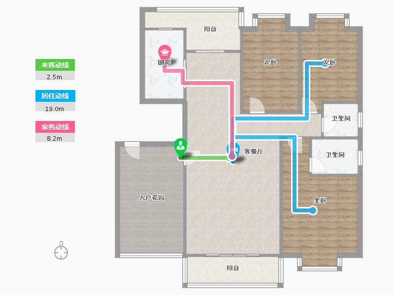 湖南省-长沙市-江山帝景-141.00-户型库-动静线