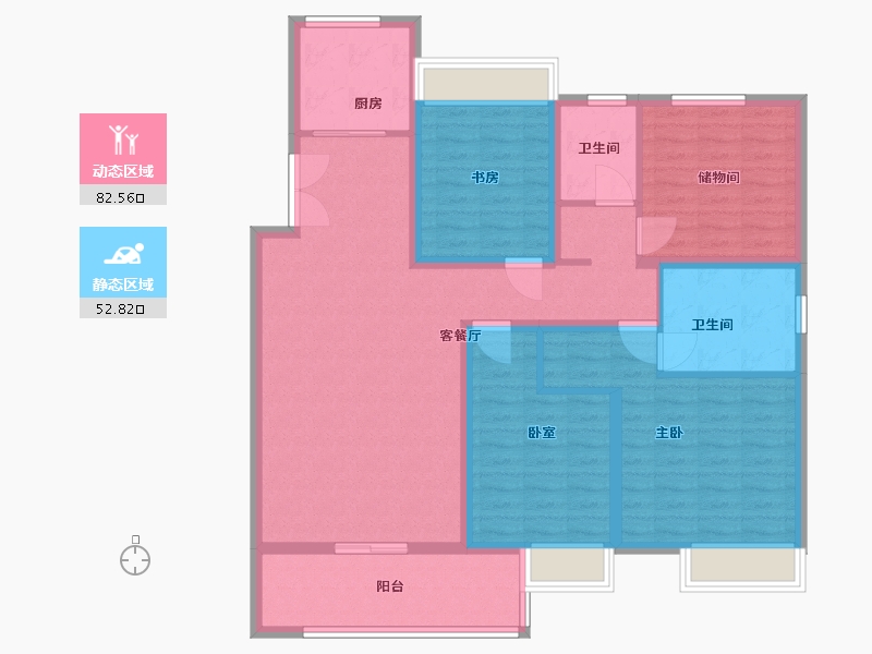 江苏省-宿迁市-世纪紫薇苑-121.50-户型库-动静分区