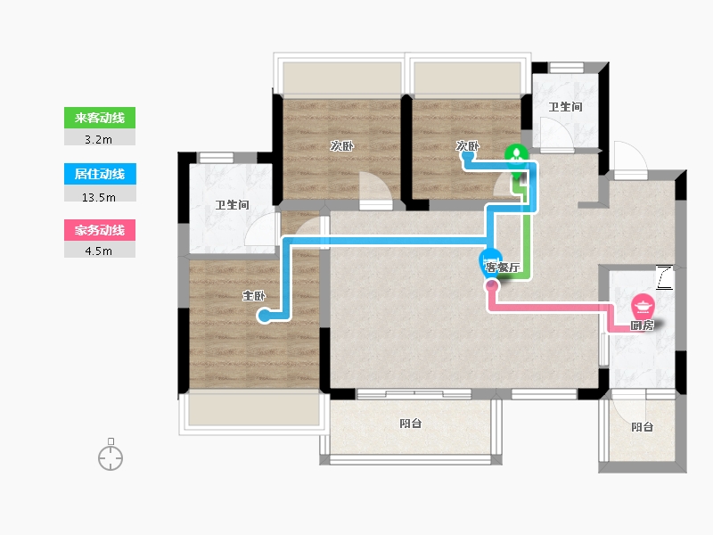 四川省-达州市-金科.集美天宸-86.00-户型库-动静线