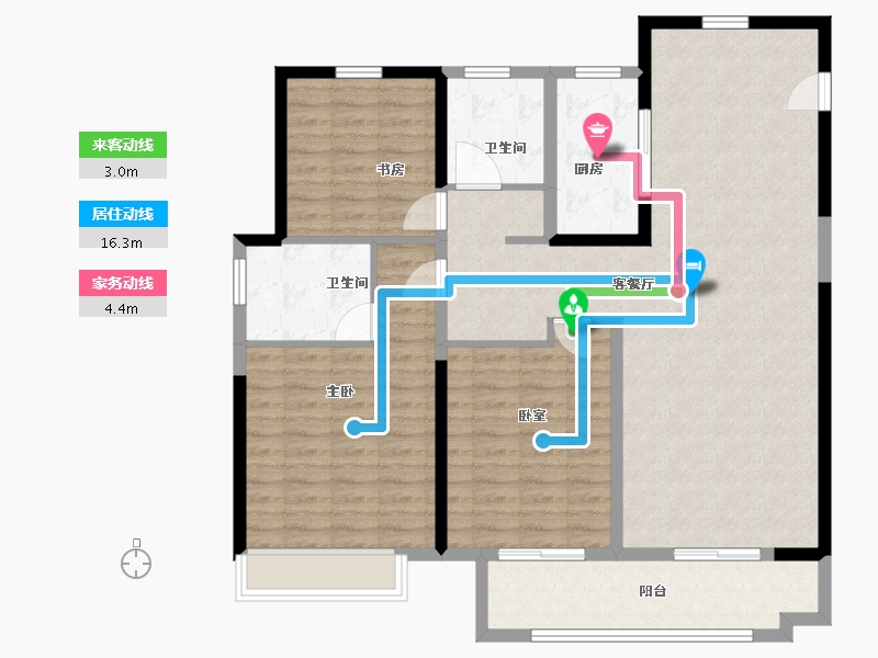 安徽省-芜湖市-紫悦府-119.46-户型库-动静线