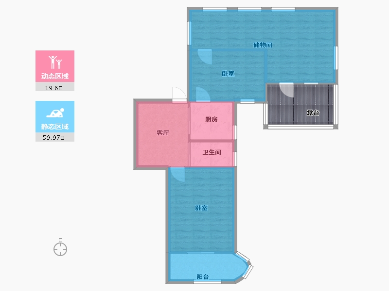 上海-上海市-海淘小区-66.00-户型库-动静分区