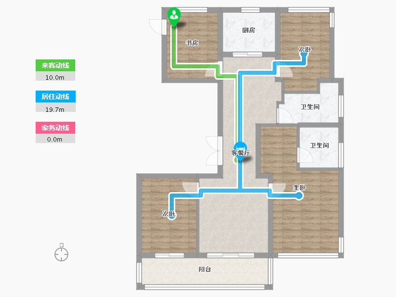 浙江省-杭州市-保利天汇-129.00-户型库-动静线