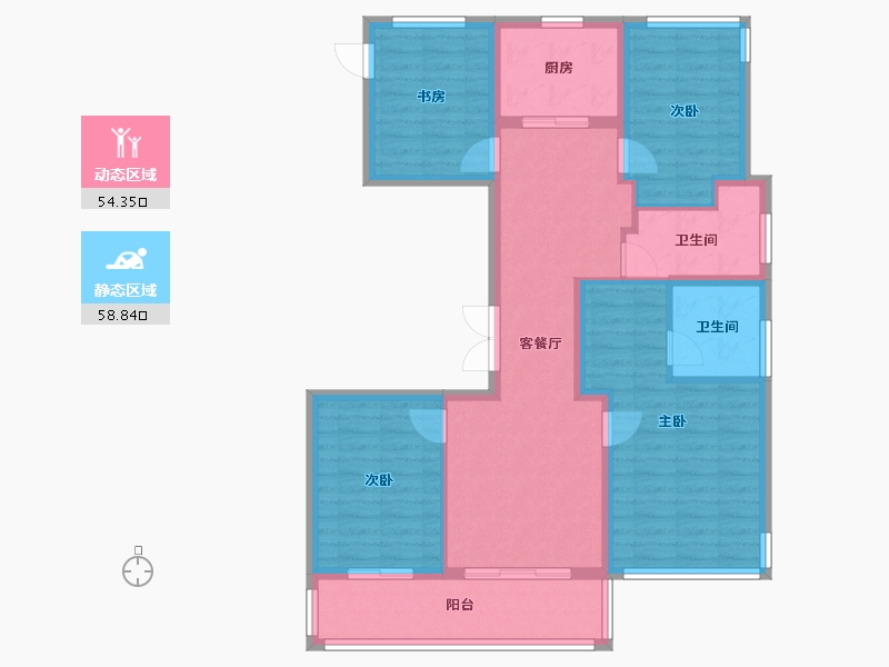 浙江省-杭州市-保利天汇-129.00-户型库-动静分区