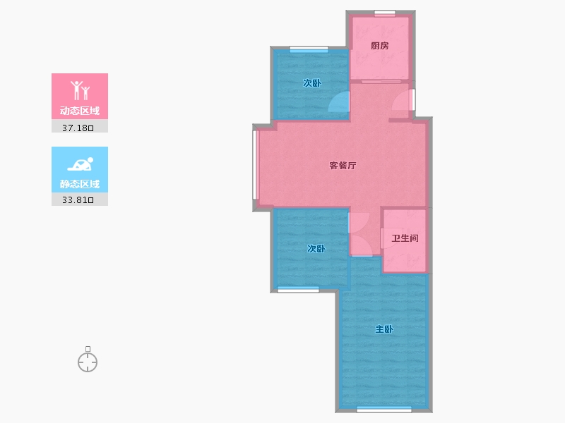 山东省-青岛市-中海国际社区御城-67.09-户型库-动静分区