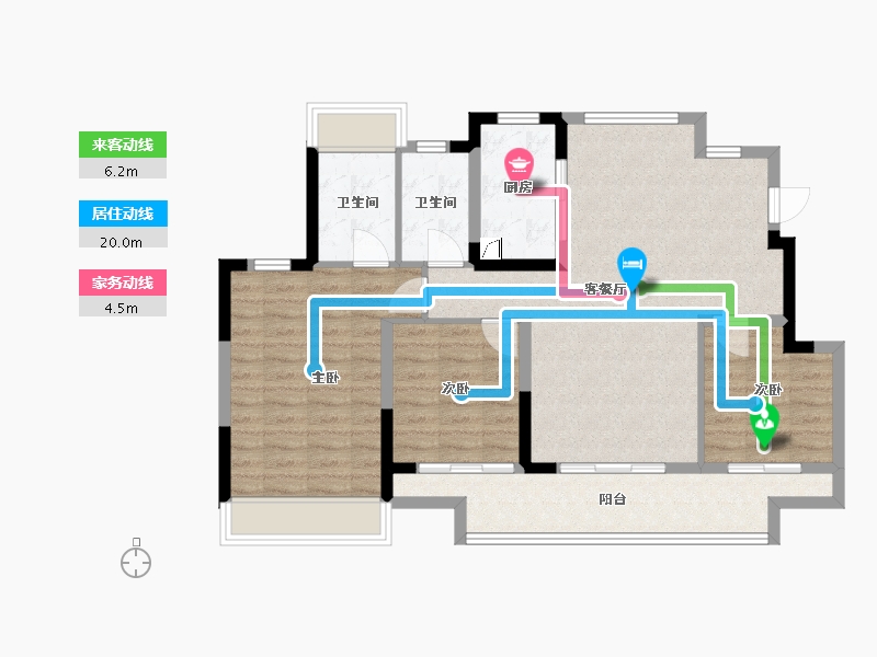 江苏省-苏州市-绿地悦颂云庭-94.00-户型库-动静线