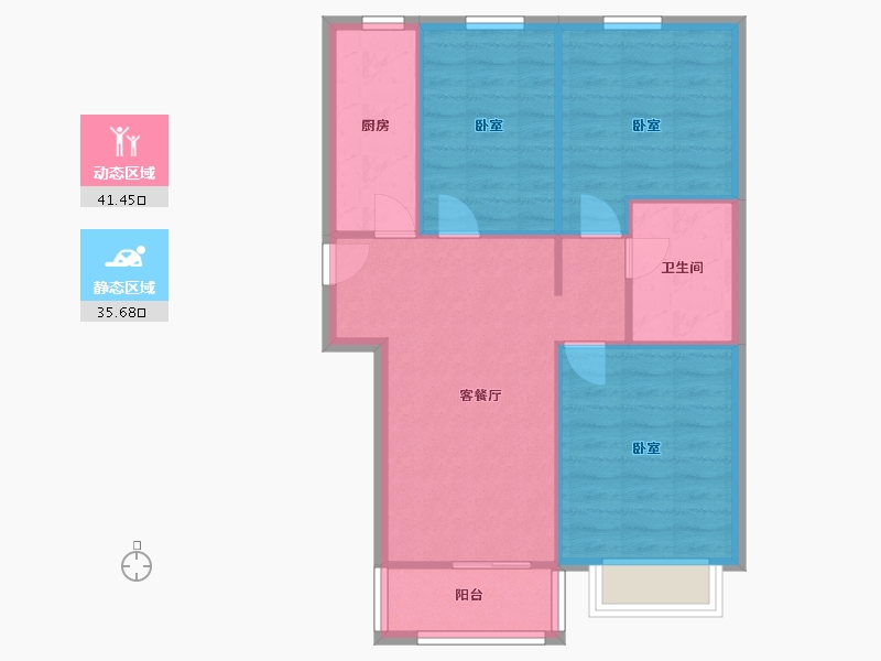 河北省-廊坊市-龙河盛都-70.00-户型库-动静分区