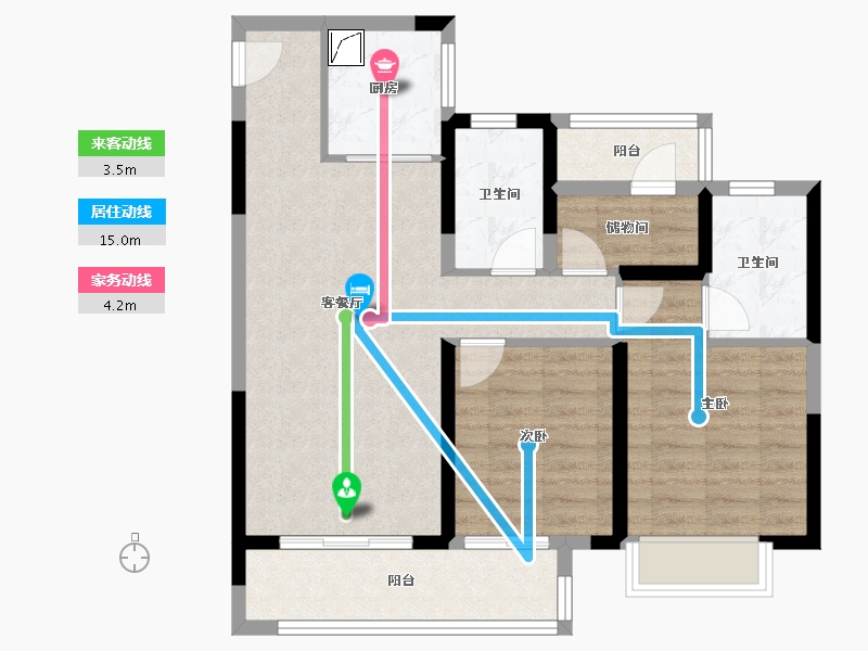 江西省-赣州市-远洋红星中央广场-83.05-户型库-动静线