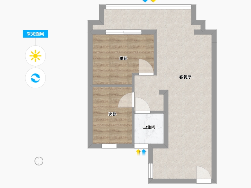 浙江省-嘉兴市-融信澜悦公馆工程项目部-78.00-户型库-采光通风