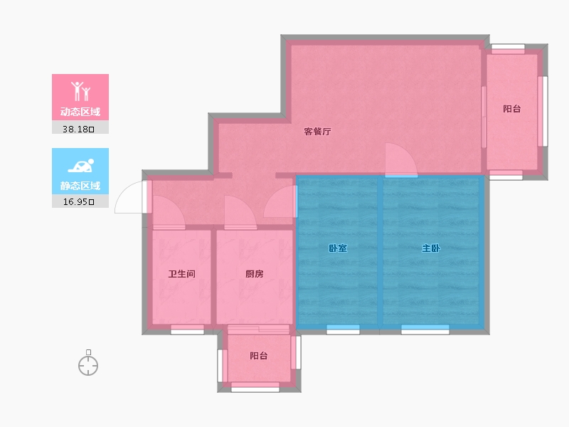 北京-北京市-华严北里-47.49-户型库-动静分区