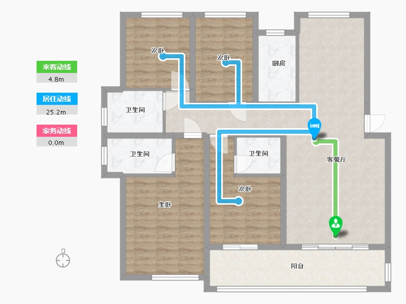 江西省-赣州市-信丰清华誉府-130.00-户型库-动静线