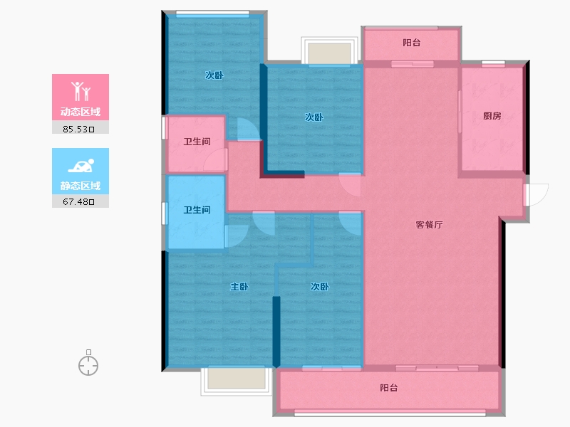 福建省-泉州市-格林春天-140.00-户型库-动静分区