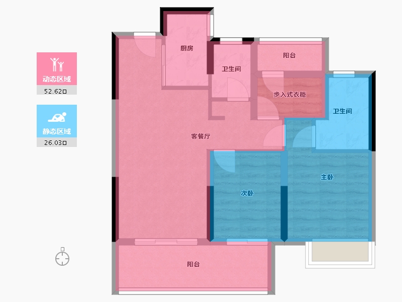 河南省-郑州市-保利天汇-71.00-户型库-动静分区