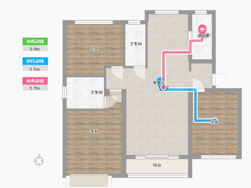 河北省-石家庄市-花溪城-94.00-户型库-动静线