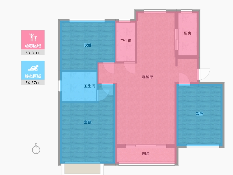 河北省-石家庄市-花溪城-94.00-户型库-动静分区