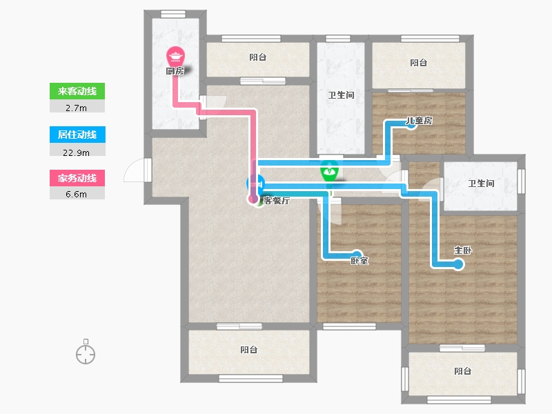 陕西省-渭南市-信达峯墅-120.00-户型库-动静线