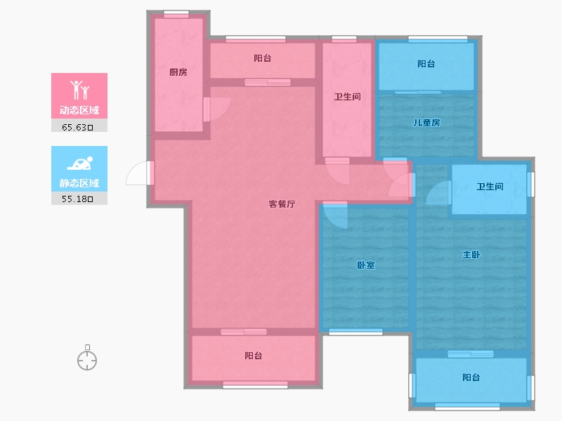 陕西省-渭南市-信达峯墅-120.00-户型库-动静分区