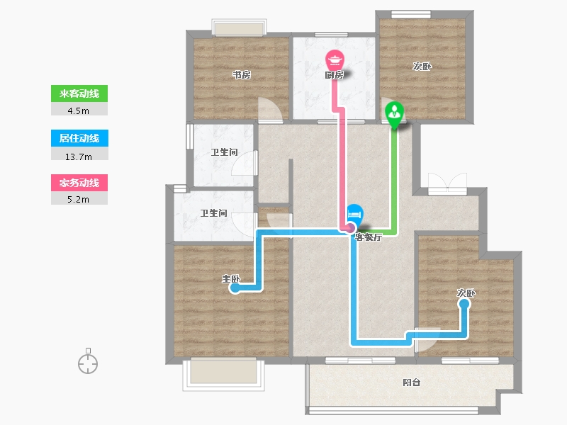 江西省-南昌市-弘阳中梁时光天樾-100.00-户型库-动静线