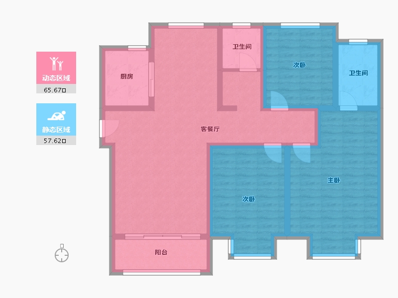 河南省-郑州市-西连河安置区-110.00-户型库-动静分区