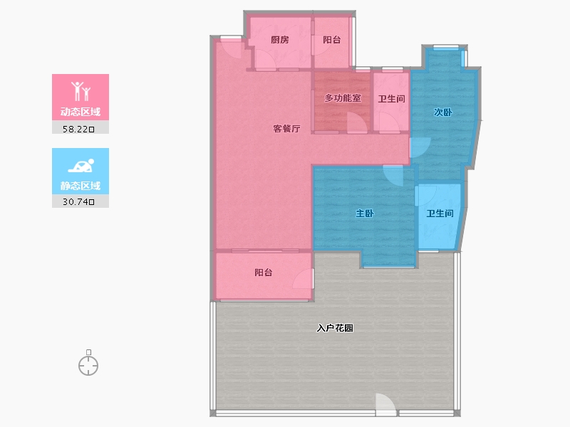 广东省-珠海市-旭日湾花园-75.00-户型库-动静分区