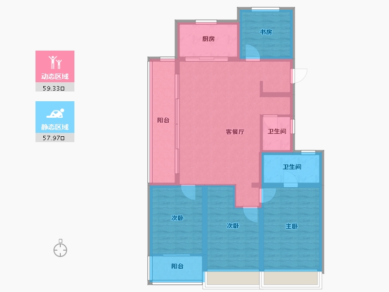 浙江省-杭州市-杭与城-121.50-户型库-动静分区