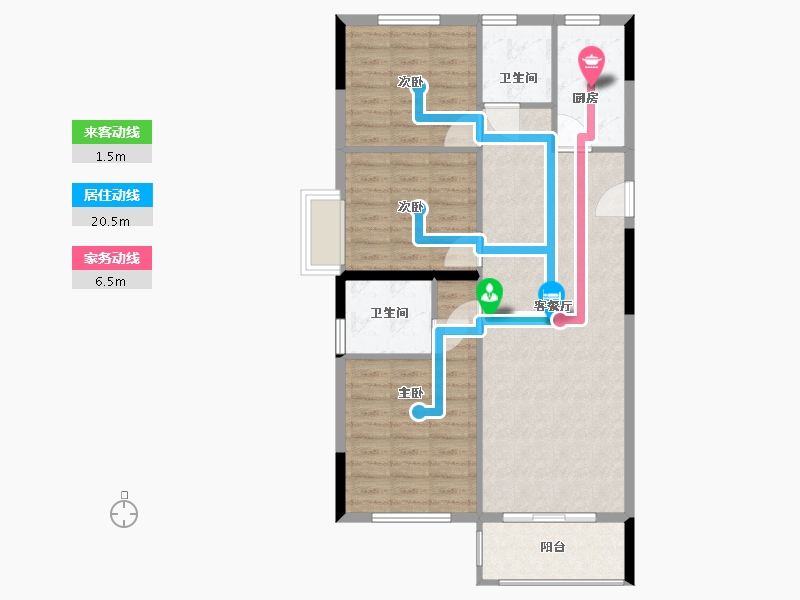 福建省-福州市-大东海-85.00-户型库-动静线