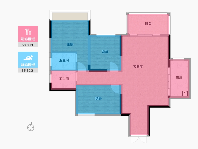 四川省-泸州市-三溪酒城中心-108.00-户型库-动静分区