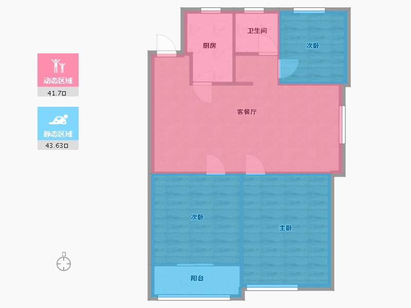 浙江省-宁波市-新潮堂-77.00-户型库-动静分区