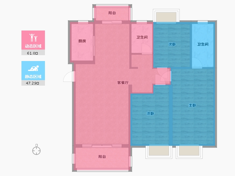 湖南省-长沙市-亿达智造小镇-望云山-103.20-户型库-动静分区