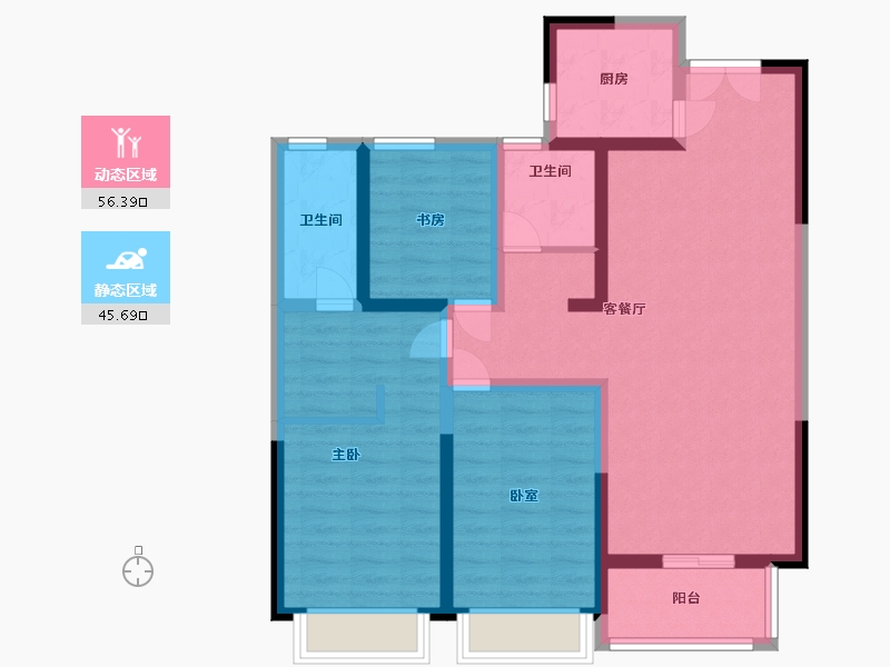 河北省-邢台市-天一府-90.00-户型库-动静分区