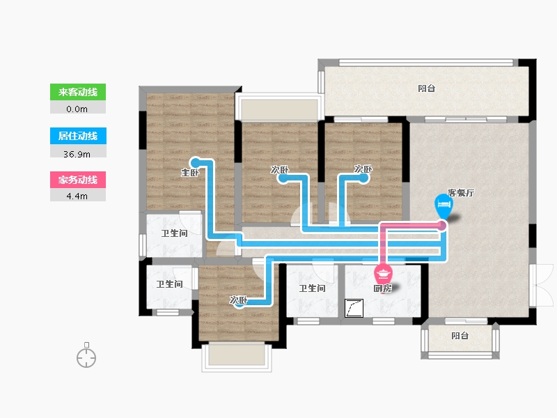 四川省-绵阳市-壹品江山-122.00-户型库-动静线