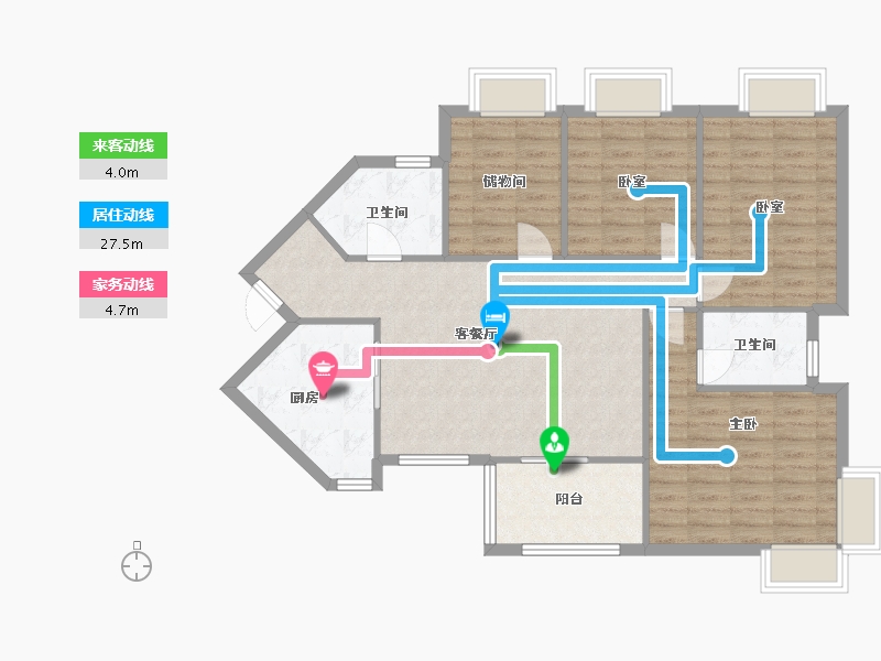 湖北省-武汉市-常青花园十一区-112.00-户型库-动静线