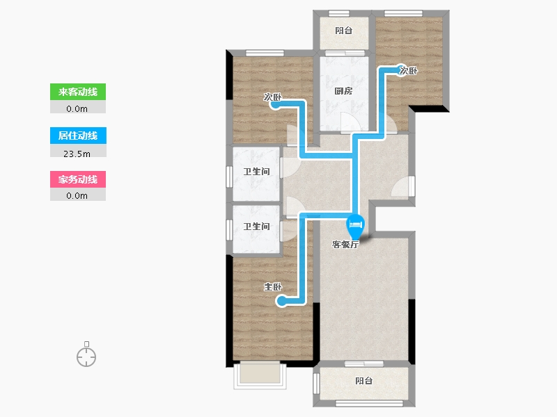 陕西省-榆林市-荣轩雅苑-91.79-户型库-动静线