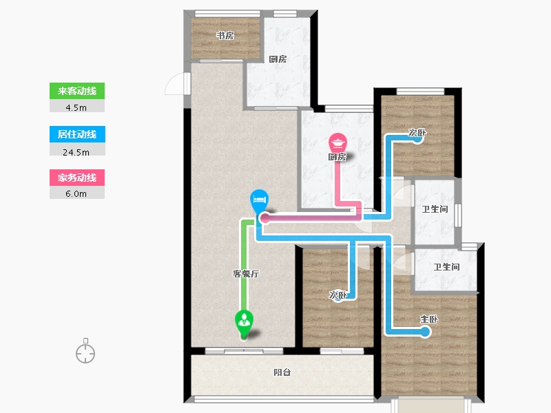 广西壮族自治区-北海市-嘉和冠山海-97.00-户型库-动静线