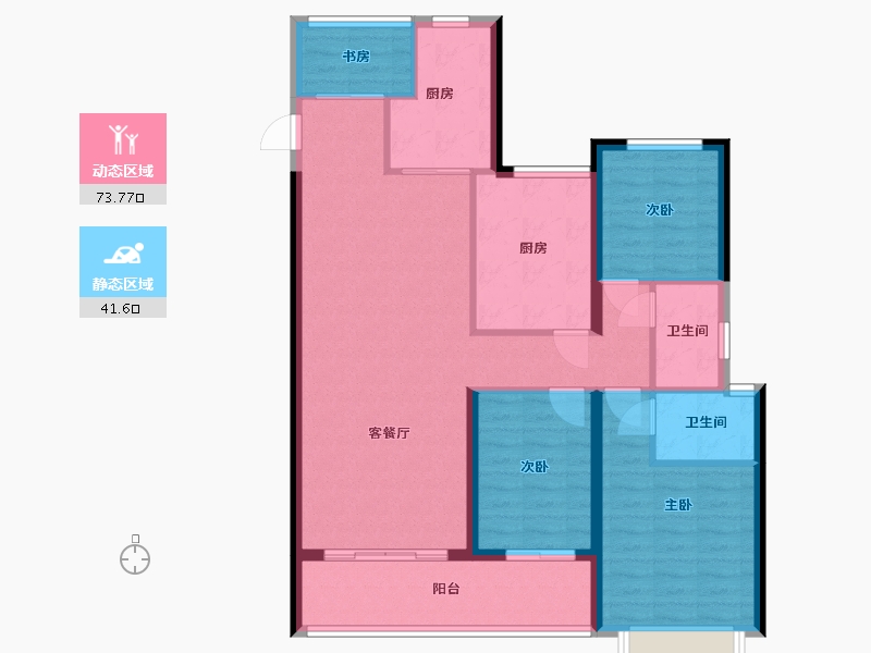 广西壮族自治区-北海市-嘉和冠山海-97.00-户型库-动静分区