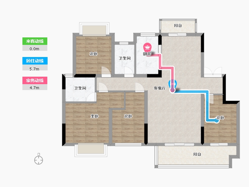 江西省-赣州市-蓝湾半岛-106.00-户型库-动静线