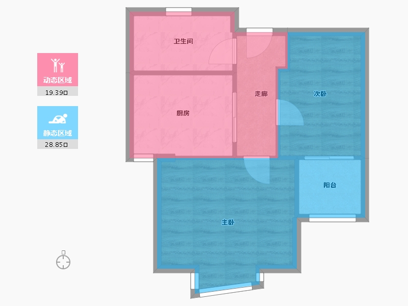 浙江省-杭州市-东方水岚佳苑-44.00-户型库-动静分区