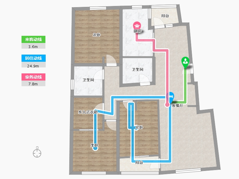 北京-北京市-四季青桥-130.00-户型库-动静线