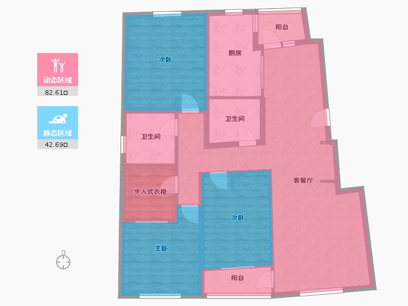 北京-北京市-四季青桥-130.00-户型库-动静分区