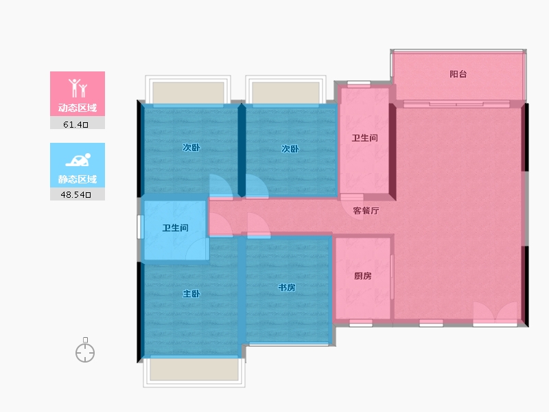 广西壮族自治区-北海市-北海名座-105.00-户型库-动静分区