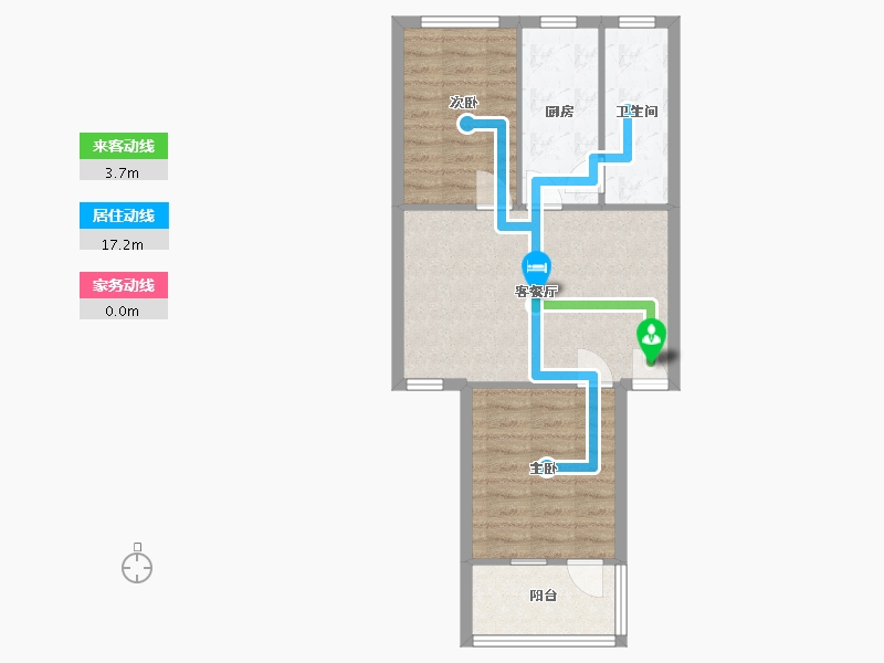 湖南省-长沙市-锻压小区-72.00-户型库-动静线